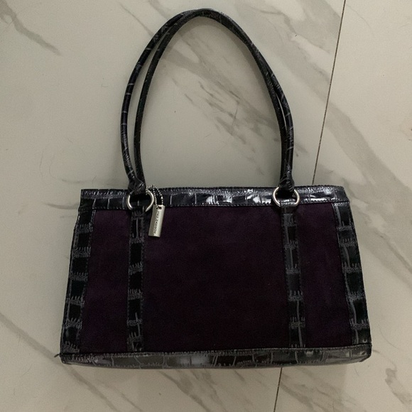 Sagharbor Deep Purple Faux Suede Tote Bag - Picture 6 of 6